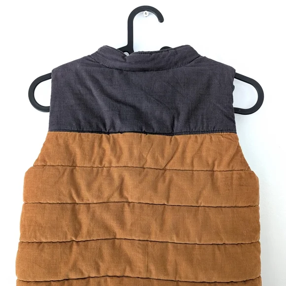 Tommy Bahama Kids Tan / Black Corduroy Puffer Vest ~ Size L 10-12 - Picture 7 of 11